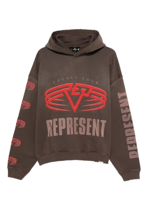 Represent graphic-print hoodie - Brown