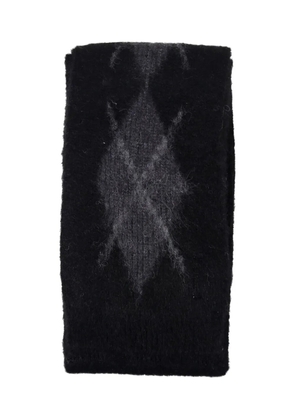 COOR argyle-pattern scarf - Black