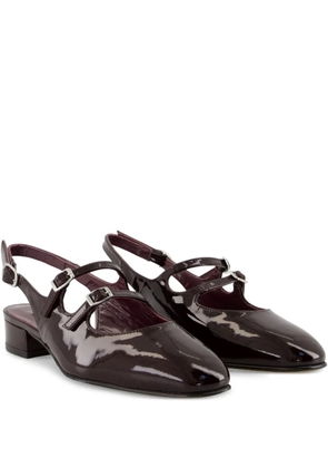 Carel Paris 25mm Peche buckle-detail patent-leather pumps - Brown