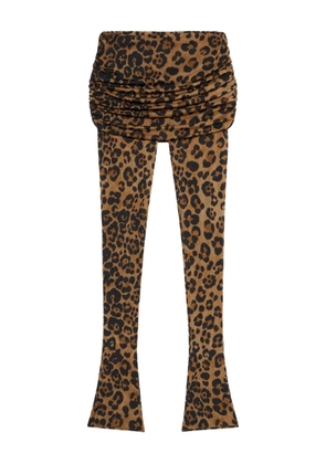 Blumarine leopard-print leggings - Brown