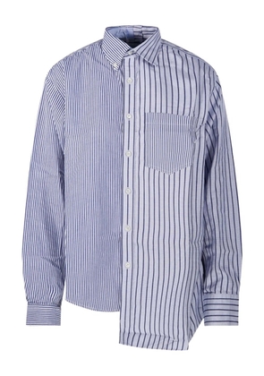 E.L.V DENIM striped pocket shirt - Blue