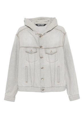 Palm Angels hooded denim jacket - Grey