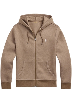 Polo Ralph Lauren embroidered-logo hoodie - Brown