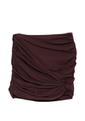 Magda Butrym ruched knotted swim skirt - Red