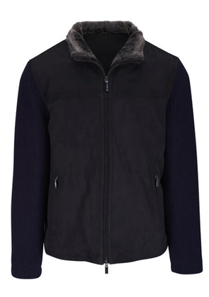 Gimo's Italiana fur trim leather jacket - Black