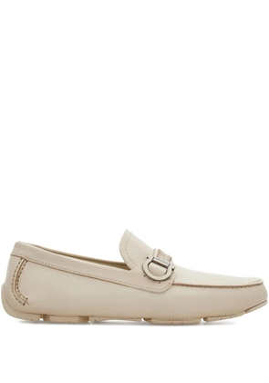 Ferragamo woven-strap gancini-ornament loafers - Neutrals