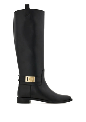 Ferragamo Hug-buckle knee-high boots - Black