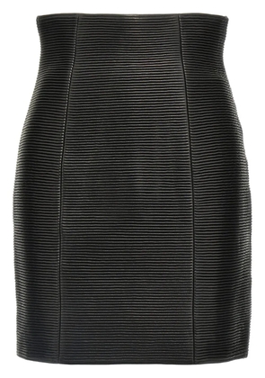 Balmain leather skirt - Black