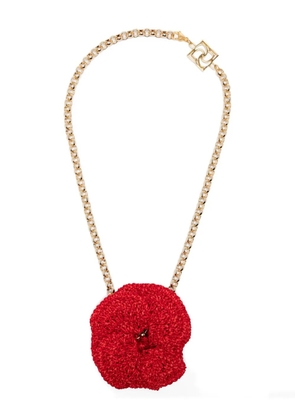 Magda Butrym crochet-rose chain necklace - Gold