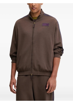 Ea7 Emporio Armani striped-detail tracksuit - Brown