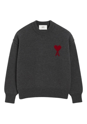 AMI Paris Ami de Coeur heart motif sweater - Grey