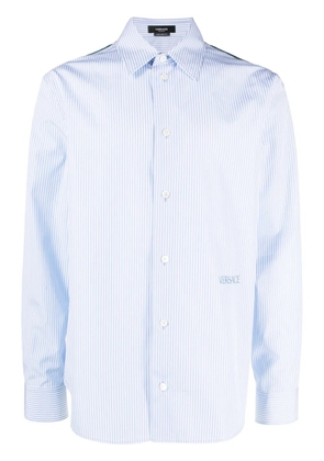 Versace Seashell Baroque striped shirt - Blue