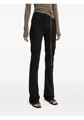 HELIOT EMIL strap-detail trousers - Black