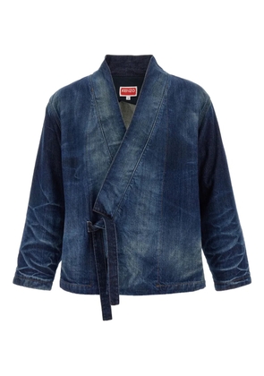 Kenzo tie-front denim jacket - Blue