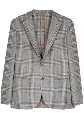 LUIGI BIANCHI MANTOVA tartan blazer - Grey