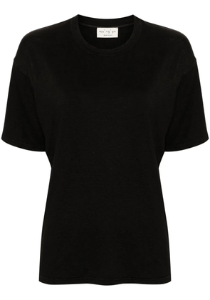Ma'ry'ya crew-neck linen T-shirt - Black