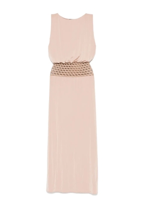 Giorgio Armani metallic-threading dress - Pink