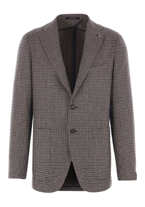 Tagliatore houndstooth wool blazer - Brown