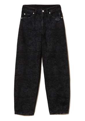 TWINSET snake-print jeans - Black