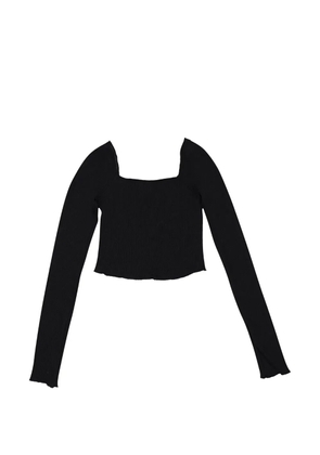 Callipygian square-neck top - Black