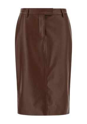 Giuseppe Di Morabito leather pencil skirt - Brown