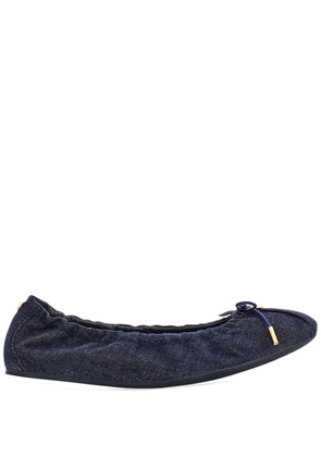 Ferragamo leather ballerina shoes - Blue