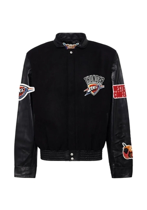 Jeff Hamilton logo-patch bomber jacket - Black