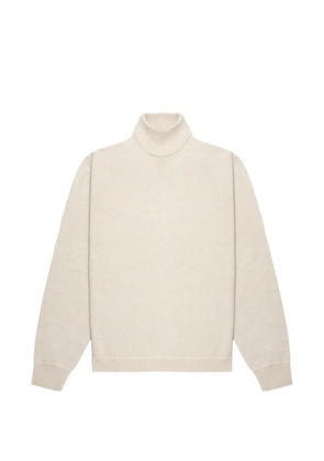 PLACE OF ËLMS embroidered turtleneck sweater - Neutrals