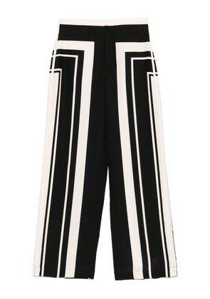SIR. geometric-print trousers - Black