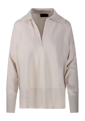 Roberto Collina ribbed-hem polo top - Neutrals