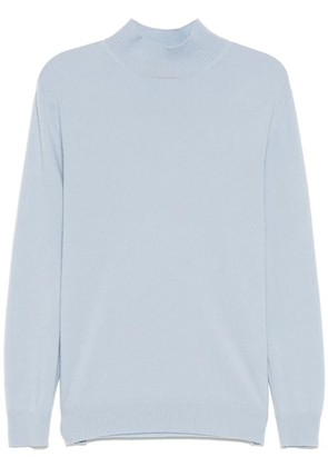 N.Peal Mayfair Turtle Neck jumper - Blue