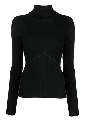 ANDREĀDAMO balaclava-hood ribbed jumper - Black
