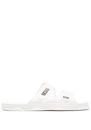 GCDS logo-print flat slides - White