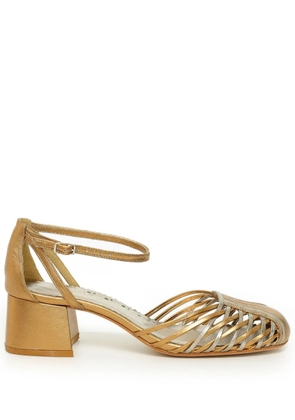 Sarah Chofakian 40mm Spiro pumps - Gold