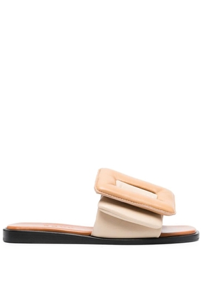 Boyy puffy buckle-detail leather sandals - Neutrals