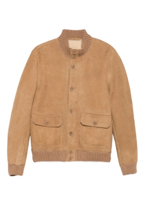 Salvatore Santoro button-fastening suede jacket - Neutrals