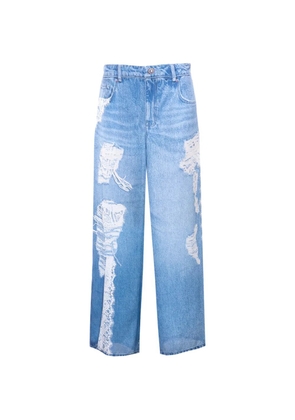 LIU JO denim-effect trousers - Blue