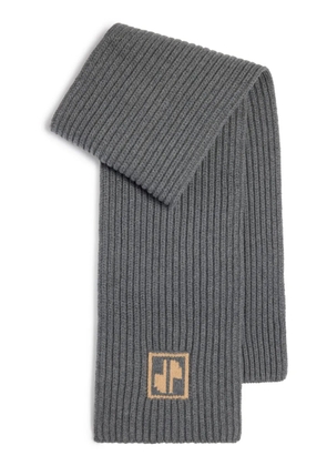 Patou JP ribbed scarf - Grey