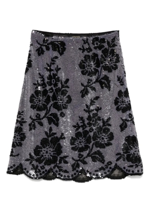 Ashish sequin mesh skirt - Black