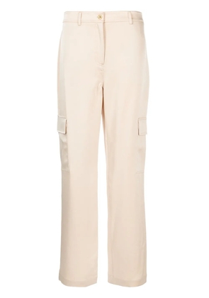 Michael Michael Kors straight-leg satin-finish trousers - Neutrals