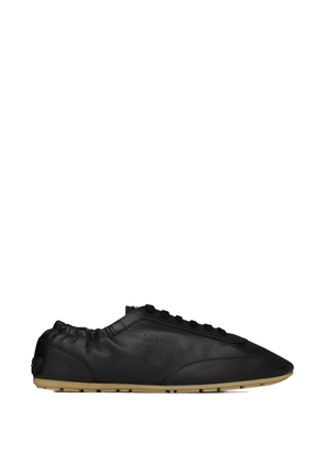 Saint Laurent Lewis elasticised-heel leather sneakers - Black