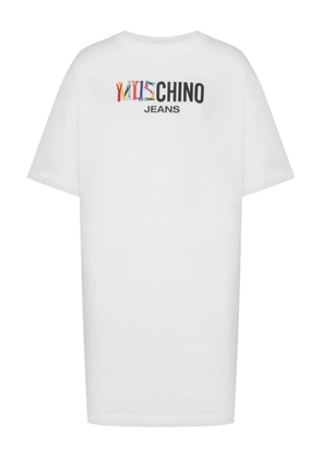MOSCHINO JEANS logo-print dress - White
