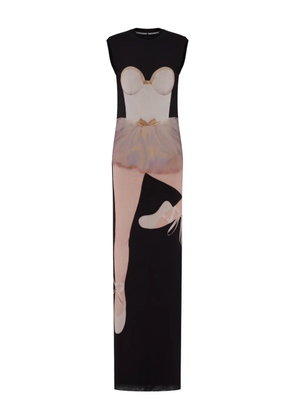 Moschino ballet-print maxi dress - Black