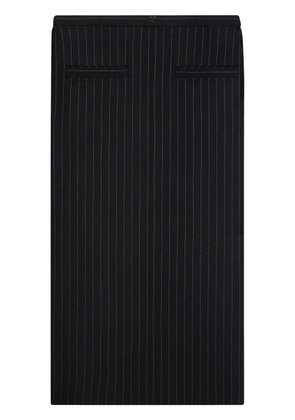 Courrèges Heritage pinstripe long skirt - Black