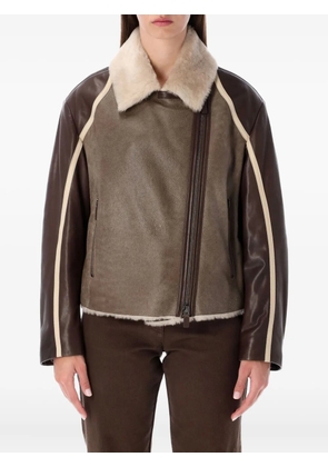 Emporio Armani fur collar jacket - Brown