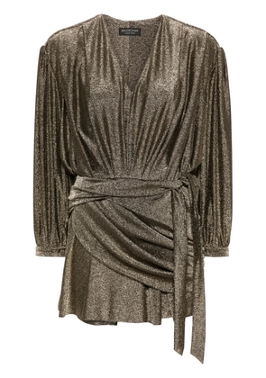 Balenciaga draped glittered mini dress - Black