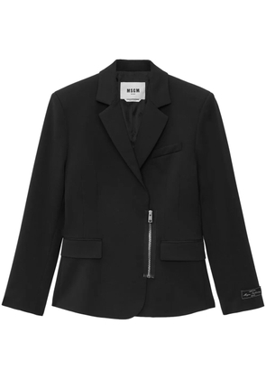 MSGM zipped single-breasted blazer - Black