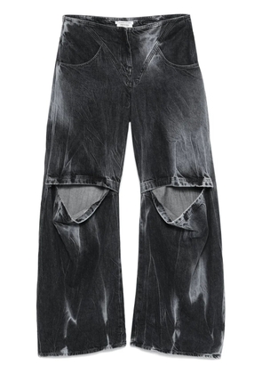 ALESSANDRO VIGILANTE cut-out jeans - Blue