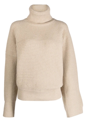Stella McCartney regenerated-cashmere cape jumper - Neutrals