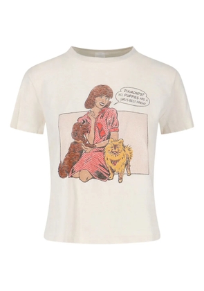 RE/DONE puppies-graphic T-shirt - White